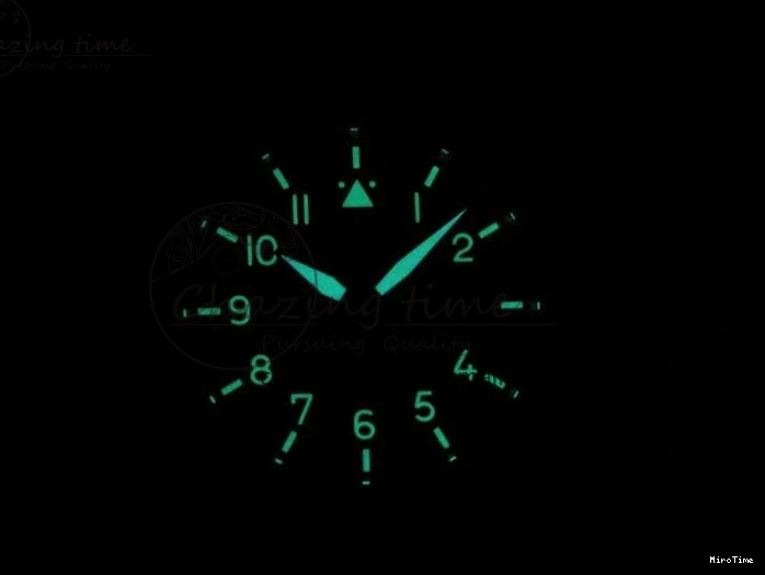 MIROTIME 0323 Mark XVIII IW327006 Titanium V7F 1:1 Best Edition Black Dial on Brown Leather Strap A Attractive 7080